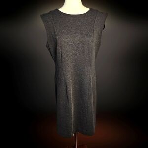M.M. Lafleur Charcoal Gray Sleeveless Dress Nylon Viscose Elastane SZ 14